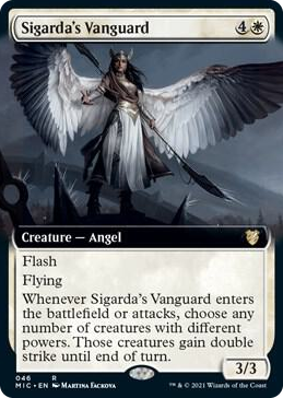 0046 Sigarda's Vanguard (Extended Art) R Commander: Innistrad: Midnight Hunt