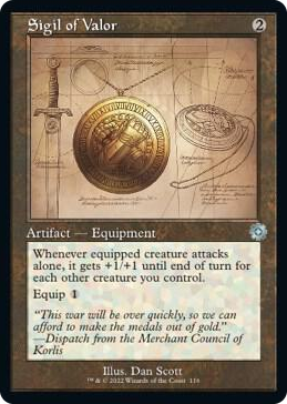 0116 Sigil of Valor (Schematic) U The Brothers' War: Retro Frame Artifacts