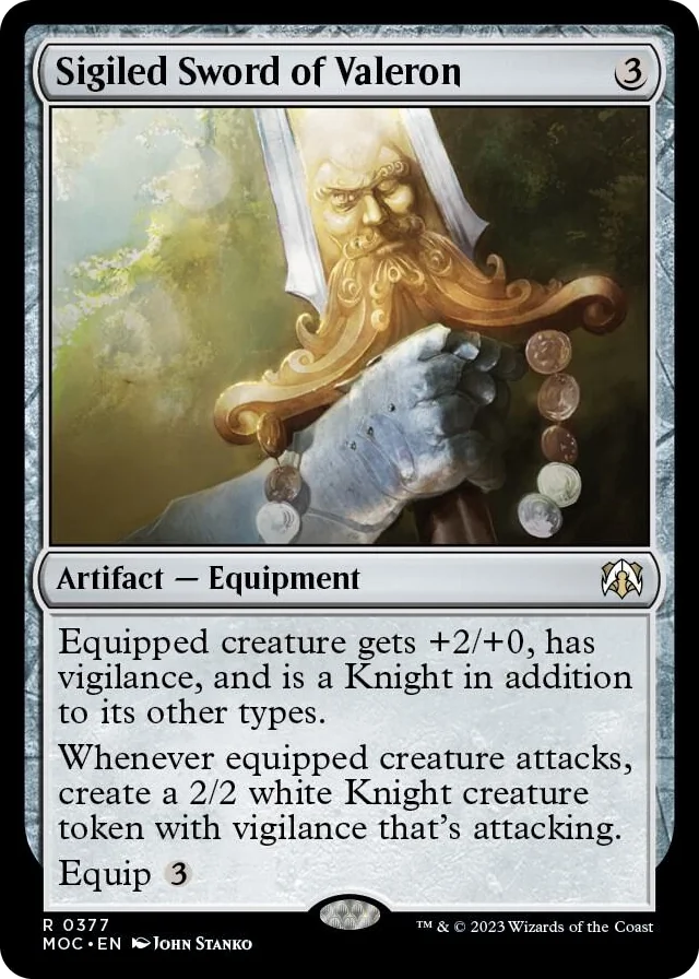 0377 Sigiled Sword of Valeron R Commander: March of the Machine