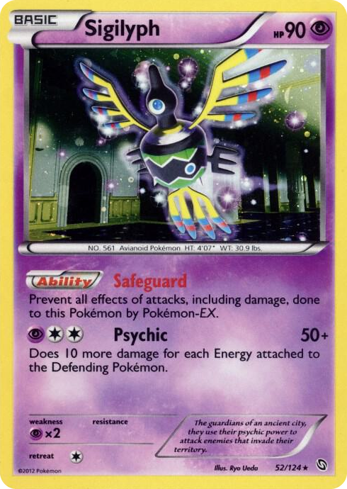 0052 Sigilyph - 52/124 (Cosmos Holo) Promo Blister Exclusives