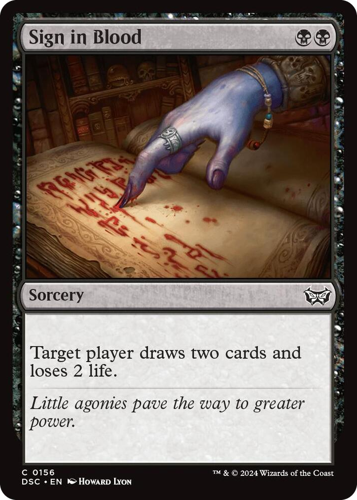 0156 Sign in Blood C Commander: Duskmourn: House of Horror