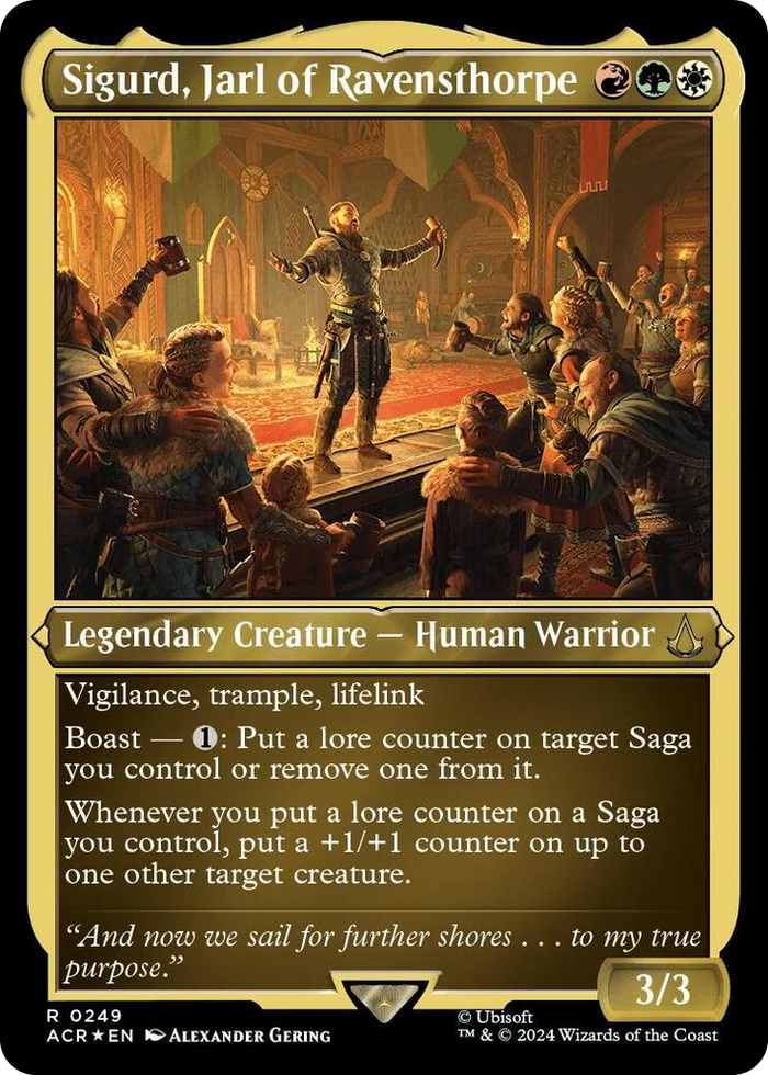 Sigurd, Jarl of Ravensthorpe (Foil Etched) #249 R - Universes Beyond: Assassin's Creed Pokemon card