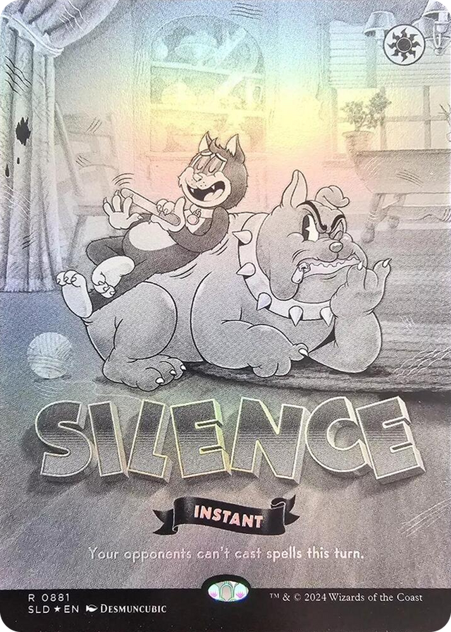 0881 Silence (0881) (Black & White Foil) R Secret Lair Drop Series