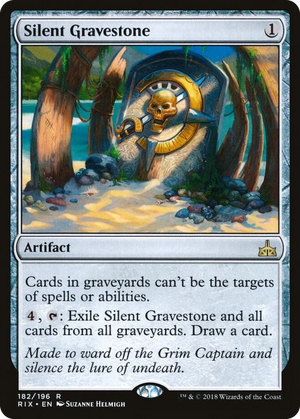 0182 Silent Gravestone R Rivals of Ixalan