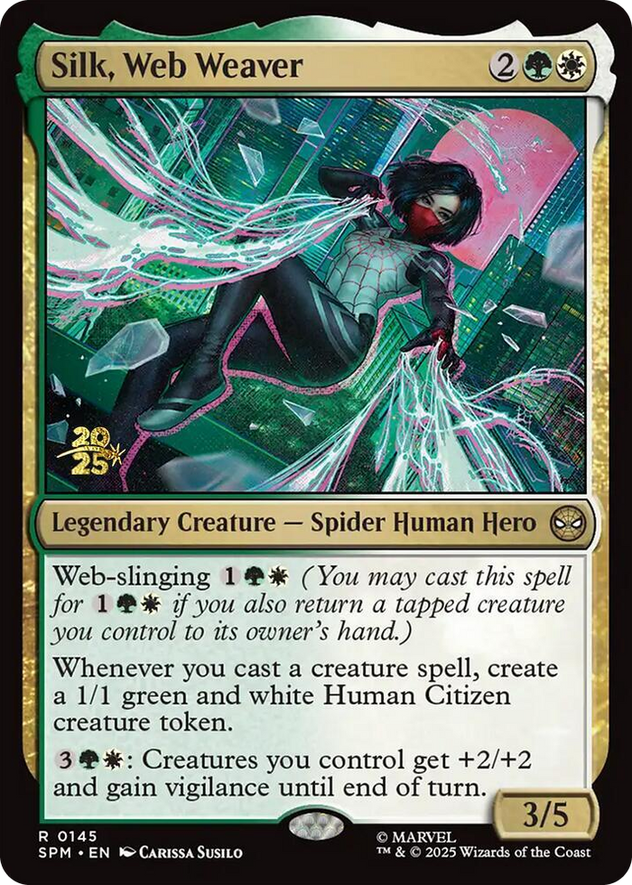 Silk, Web Weaver #145 R - Prerelease Cards Pokemon card
