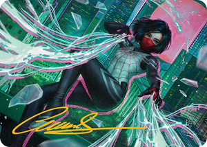 0029 Silk, Web Weaver Art Card (29/54) (Gold-Stamped Signature) S Art Series: Marvel's Spider-Man