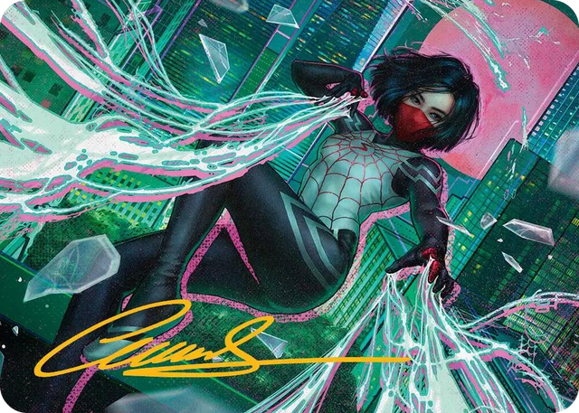 0029 Silk, Web Weaver Art Card (29/54) (Gold-Stamped Signature) S Art Series: Marvel's Spider-Man