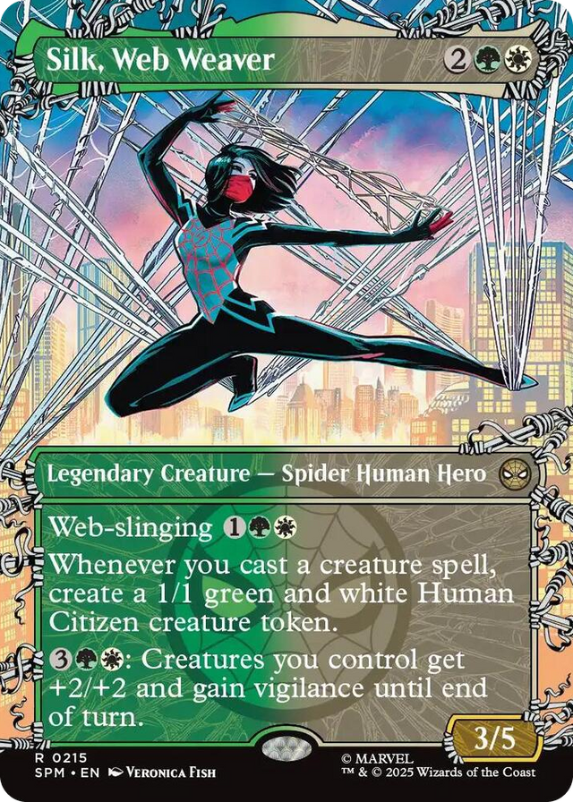 0215 Silk, Web Weaver (Borderless) R Marvel's Spider-Man