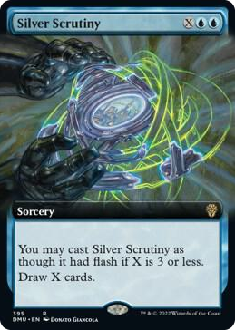 Silver Scrutiny (Extended Art) #395 R - Dominaria United Pokemon card