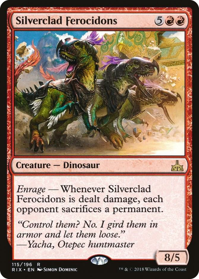 0115 Silverclad Ferocidons R Rivals of Ixalan