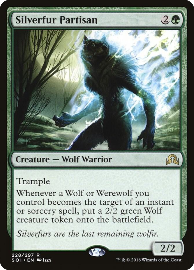 Silverfur Partisan #228 R - Shadows over Innistrad Pokemon card
