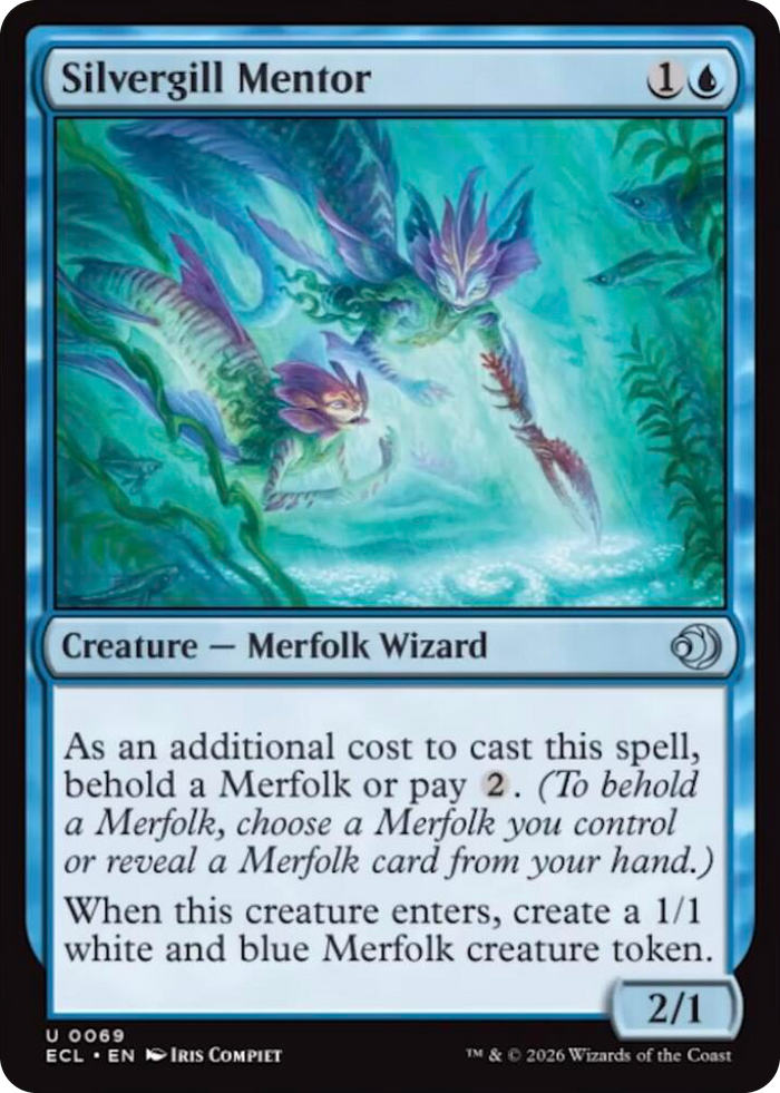 Silvergill Mentor #69 U - Lorwyn Eclipsed Pokemon card