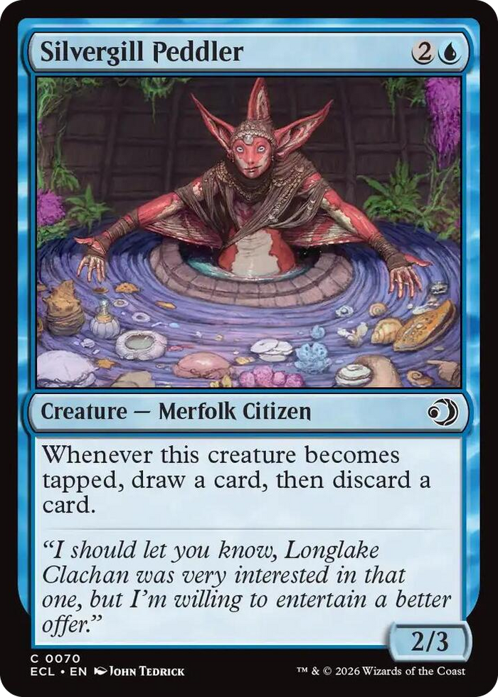 Silvergill Peddler #70 C - Lorwyn Eclipsed Pokemon card