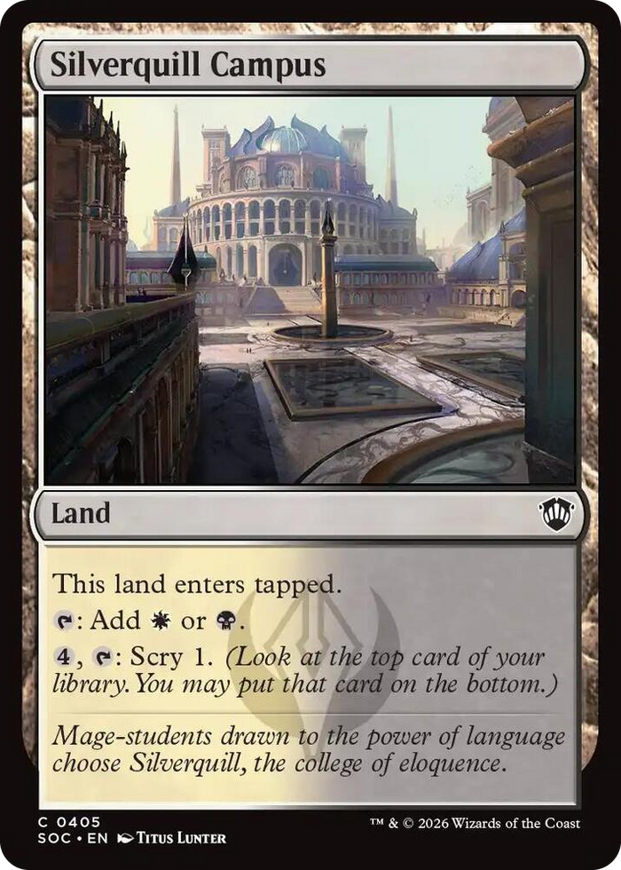 Silverquill Campus #405 C - Commander: Secrets of Strixhaven Pokemon card