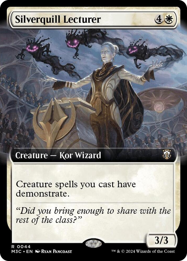 0044 Silverquill Lecturer (Extended Art) (Ripple Foil) R Commander: Modern Horizons 3