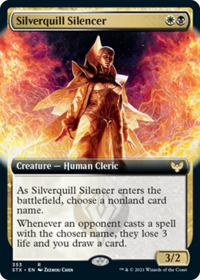 0353 Silverquill Silencer (Extended Art) R Strixhaven: School of Mages