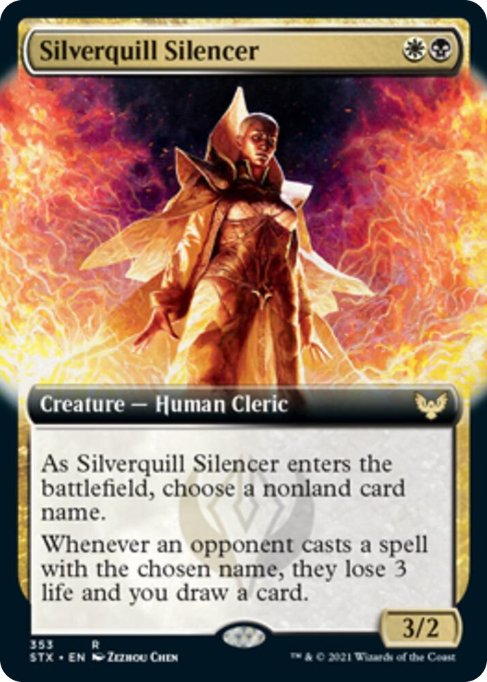 0353 Silverquill Silencer (Extended Art) R Strixhaven: School of Mages