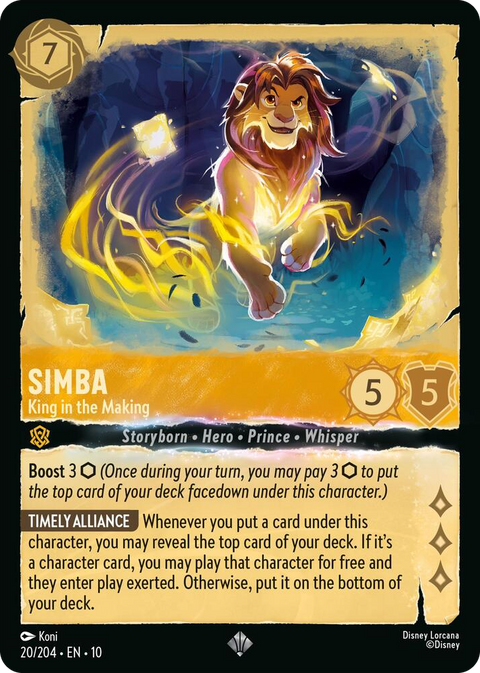 0020 Simba - King in the Making Super Rare Whispers in the Well