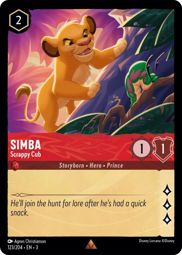 0123 Simba - Scrappy Cub Rare Into the Inklands