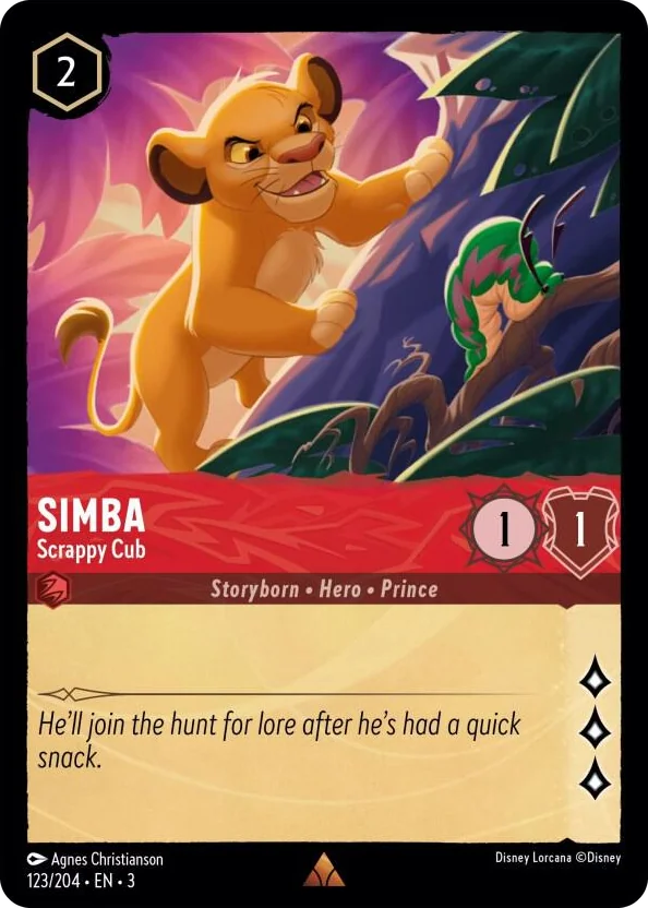 0123 Simba - Scrappy Cub Rare Into the Inklands