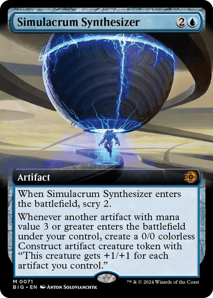 Simulacrum Synthesizer (Extended Art) #71 M - Outlaws of Thunder Junction: The Big Score Pokemon card