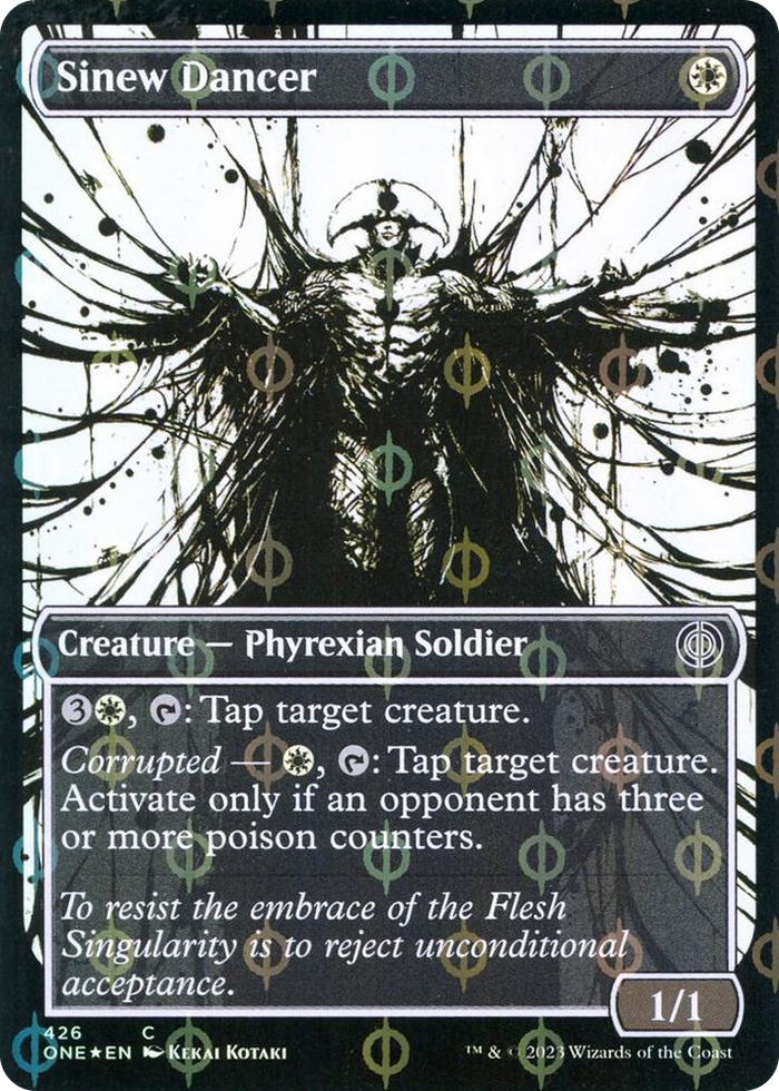 Sinew Dancer (Showcase) (Step-and-Compleat Foil) #426 C - Phyrexia: All Will Be One Pokemon card