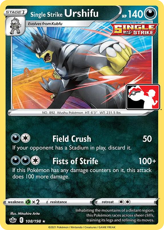0108 Single Strike Urshifu Rare Prize Pack Series Cards