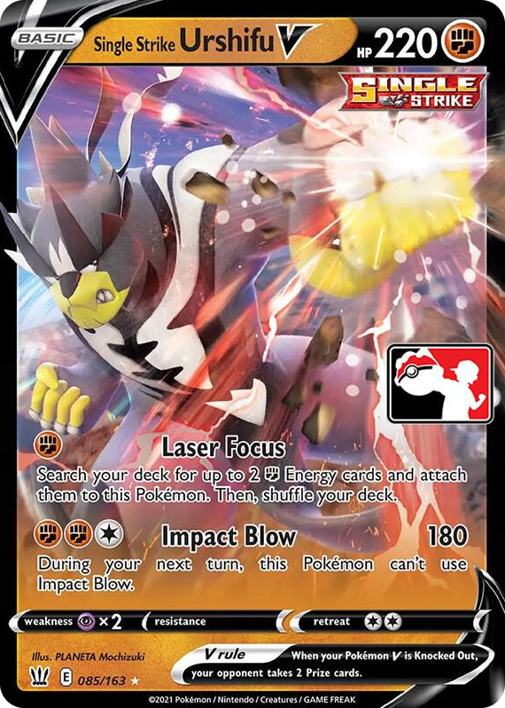 0085 Single Strike Urshifu V Ultra Rare Prize Pack Series Cards