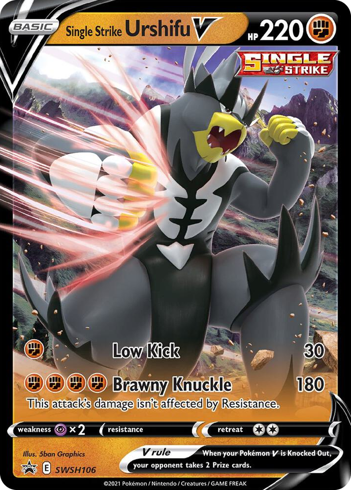 0106 Single Strike Urshifu V - SWSH106 Promo Sword & Shield Promo Cards