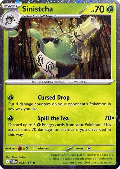 0022 Sinistcha - 022/167 (Cosmos Holo) Rare Blister Exclusives