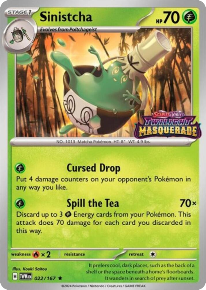 0022 Sinistcha - 022/167 (Prerelease) Promo Scarlet & Violet Promo Cards