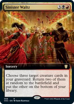 0068 Sinister Waltz (Extended Art) R Commander: Innistrad: Crimson Vow