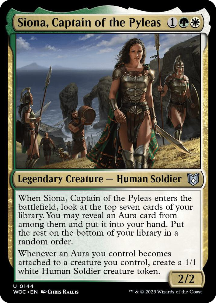 0144 Siona, Captain of the Pyleas U Commander: Wilds of Eldraine
