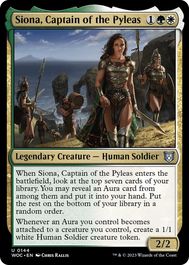 0144 Siona, Captain of the Pyleas U Commander: Wilds of Eldraine