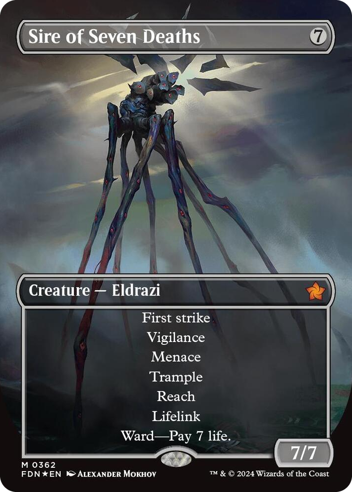 0362 Sire of Seven Deaths (Borderless) (Mana Foil) M Foundations