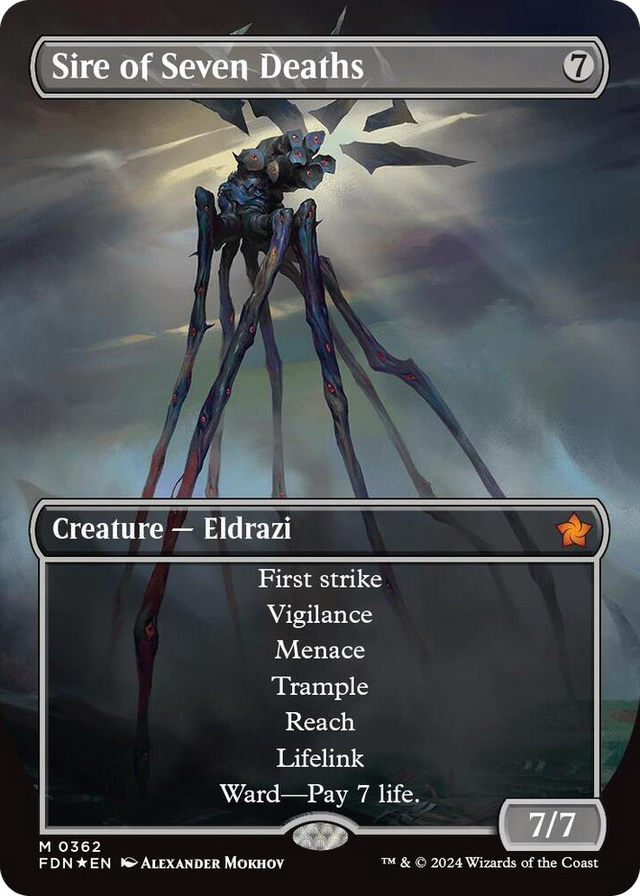 0362 Sire of Seven Deaths (Borderless) (Mana Foil) M Foundations