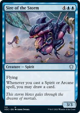 Sire of the Storm #113 U - Commander: Innistrad: Crimson Vow Pokemon card