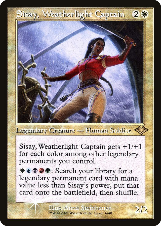 0006 Sisay, Weatherlight Captain (Retro Frame) R Modern Horizons