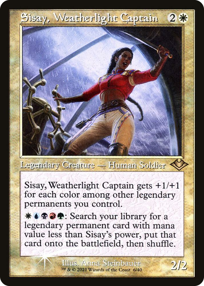 0006 Sisay, Weatherlight Captain (Retro Frame) R Modern Horizons