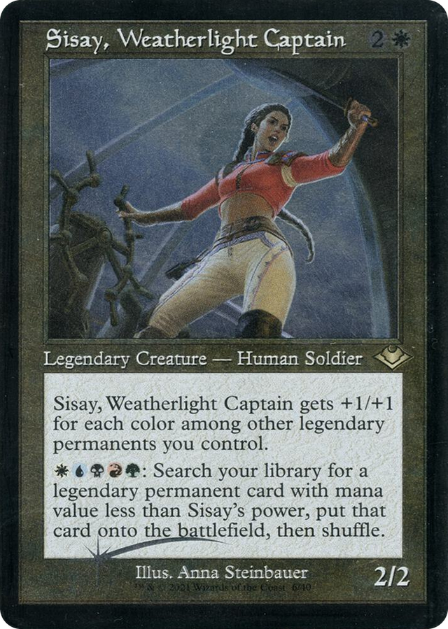 0006 Sisay, Weatherlight Captain (Retro Frame) (Foil Etched) R Modern Horizons