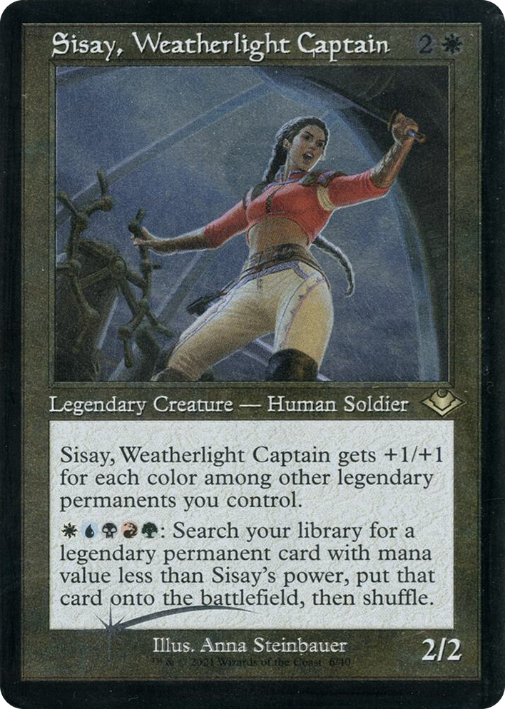 0006 Sisay, Weatherlight Captain (Retro Frame) (Foil Etched) R Modern Horizons
