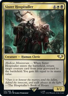 0141 Sister Hospitaller (Surge Foil) R Universes Beyond: Warhammer 40,000