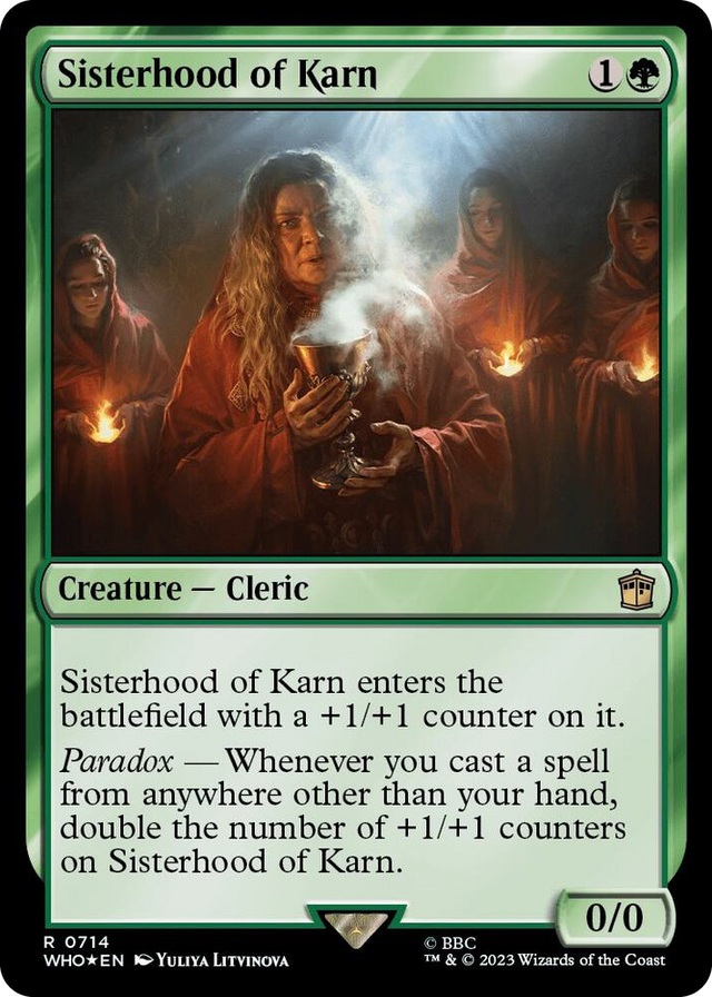 0714 Sisterhood of Karn (Surge Foil) R Universes Beyond: Doctor Who