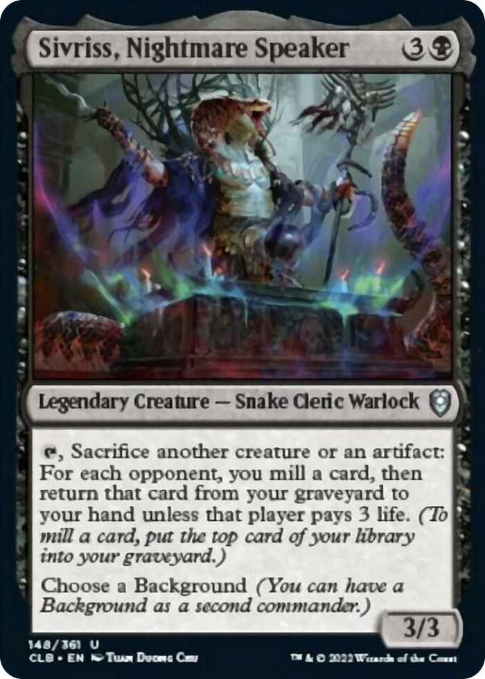 Sivriss, Nightmare Speaker #148 U - Commander Legends: Battle for Baldur's Gate Pokemon card