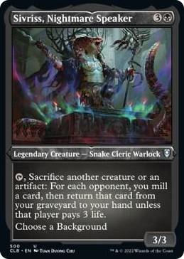 0500 Sivriss, Nightmare Speaker (Foil Etched) U Commander Legends: Battle for Baldur's Gate