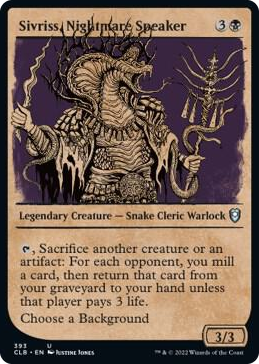 Sivriss, Nightmare Speaker (Showcase) #393 U - Commander Legends: Battle for Baldur's Gate Pokemon card
