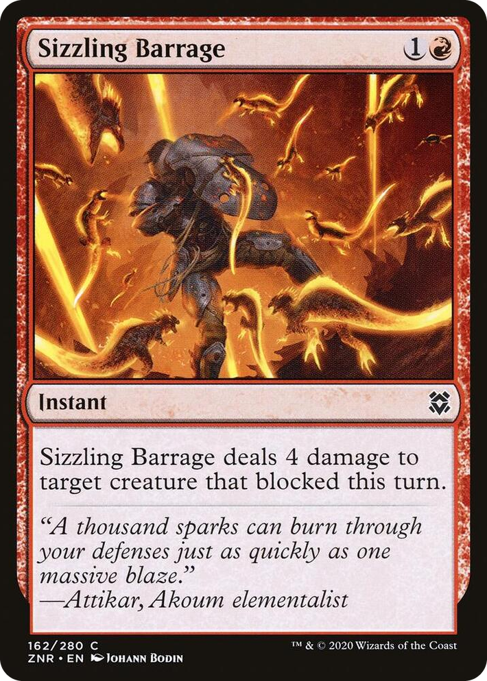 0162 Sizzling Barrage C Zendikar Rising