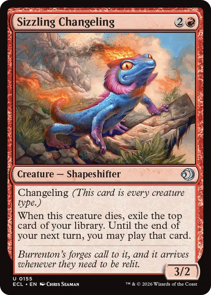 Sizzling Changeling #155 U - Lorwyn Eclipsed Pokemon card