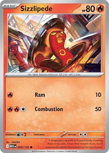 0029 Sizzlipede Common Mega Evolution