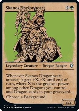 Skanos Dragonheart (Showcase) #410 U - Commander Legends: Battle for Baldur's Gate Pokemon card